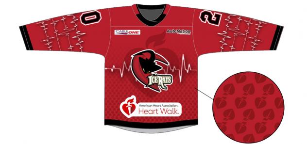 Corpus Christi IceRays Heart Night jersey (front)