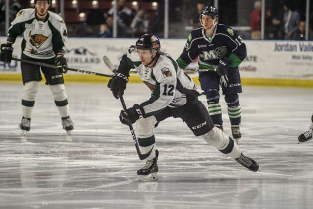 Utah Grizzlies forward Cole Ully vs. the Maine Mariners