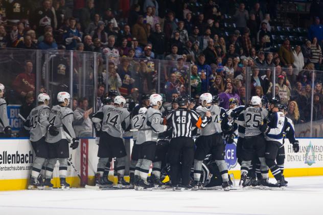 San Antonio Rampage and Colorado Eagles skirmish