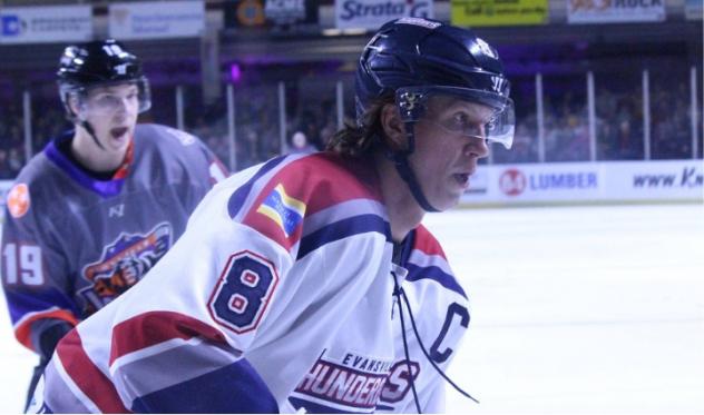 Evansville Thunderbolts defenseman Rory Rawlyk