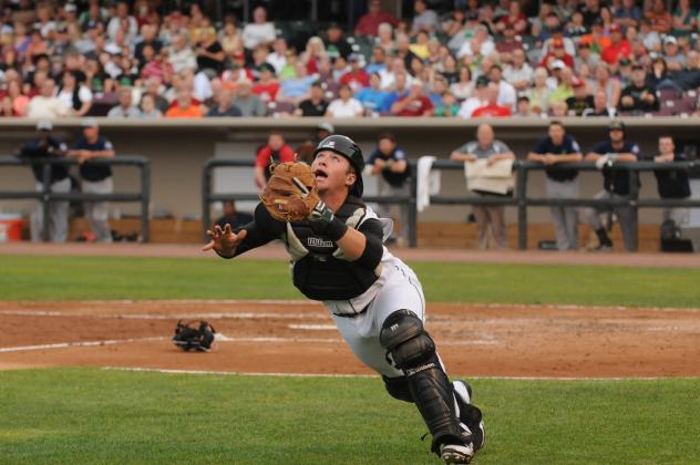 Catcher Tucker Barnhart with the Dayton Dragons in 2011