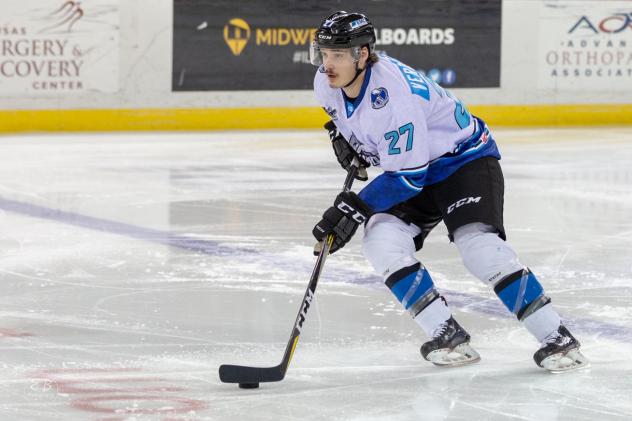 Defenseman Gabriel Verpaelst with the Wichita Thunder