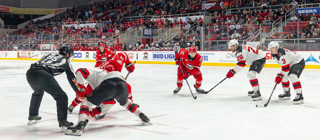 Binghamton Devils face off against the Charlotte Checkers
