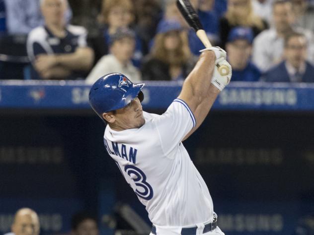 Catcher Mike Ohlman with the Toronto Blue Jays
