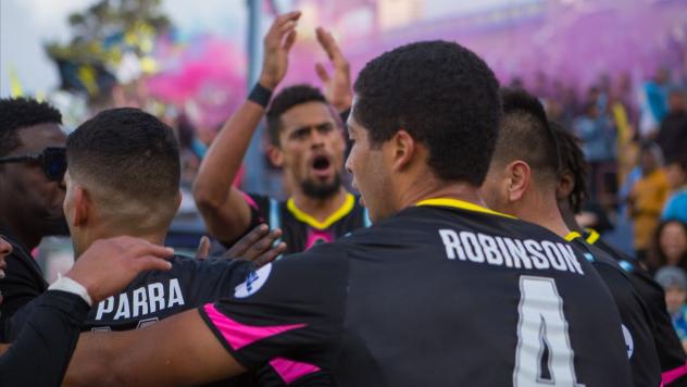 Las Vegas Lights FC huddle up