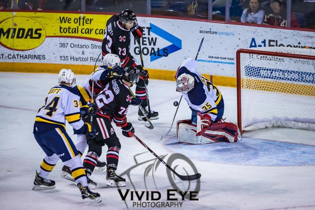 Niagara IceDogs battle the Erie Otters