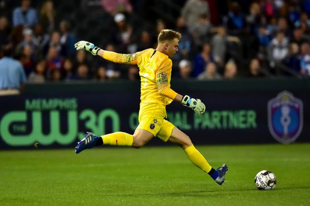 Memphis 901 FC goalkeeper Jeff Caldwell