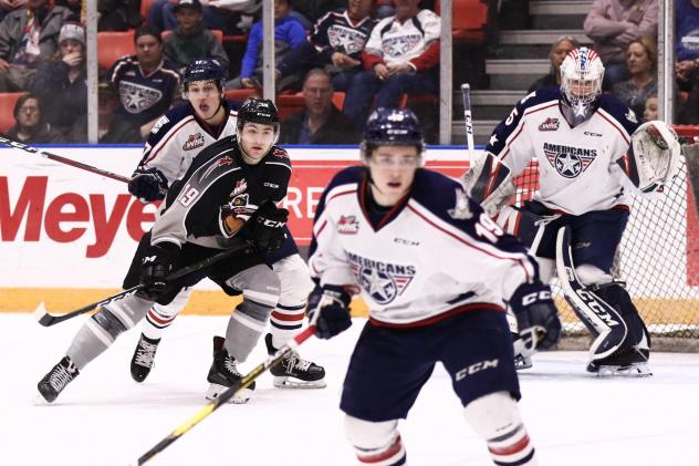 Vancouver Giants centre Dawson Holt vs. the Tri-City Americans