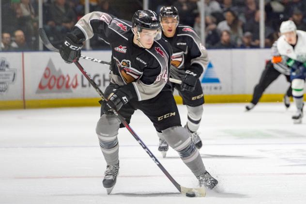 Brayden Watts of the Vancouver Giants against the Seattle Thunderbirds