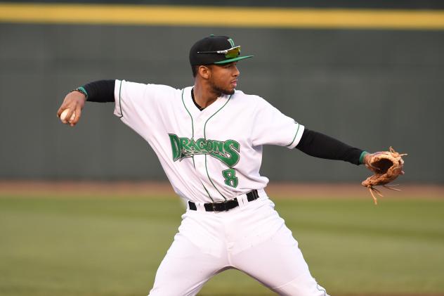 Dayton Dragons third baseman Leandro Santana