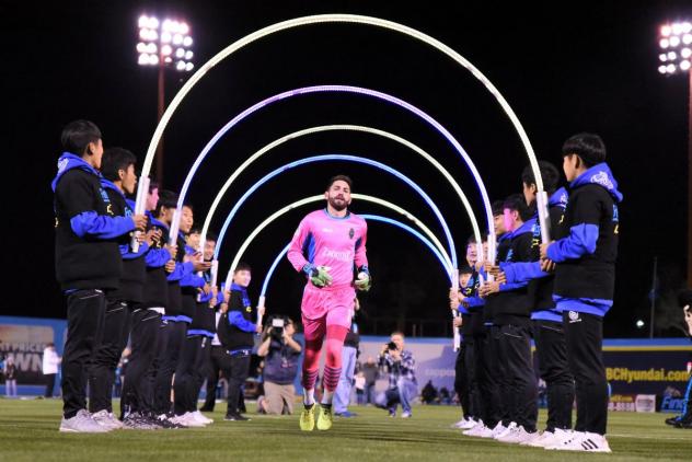 Las Vegas Lights FC goalkeeper Thomas Olsen