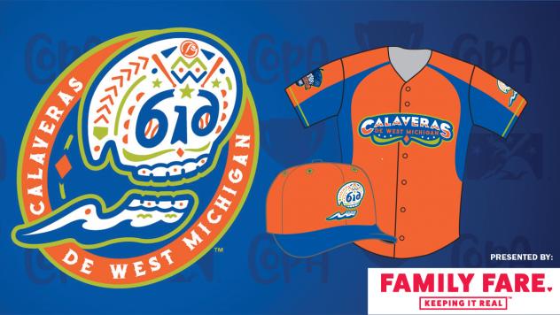 Las Calaveras de West Michigan logo and uniform