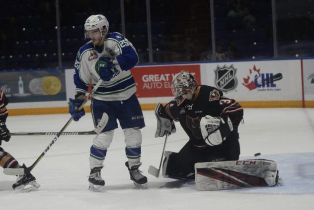 Tanner Nagel with the Swift Current Broncos