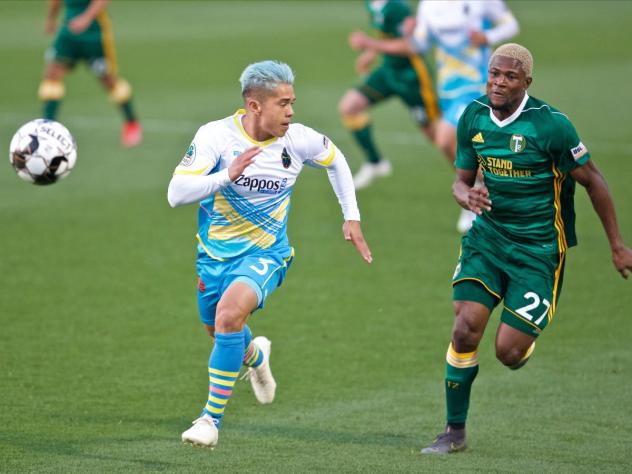 Las Vegas Lights FC defender Kevin Garcia Lopez vs. Portland Timbers 2