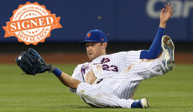Outfielder Matt Den Dekker with the New York Mets