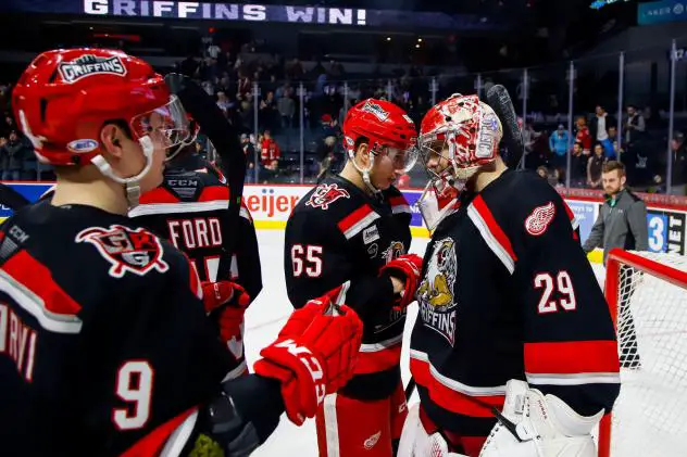 Grand Rapids Griffins congratulate goaltender Harri Sateri
