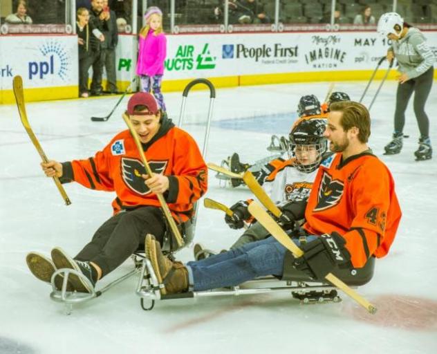 Phantoms Charities Sled Hockey team