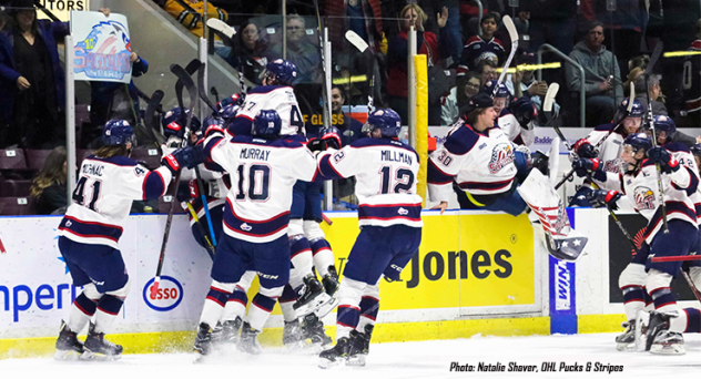 Saginaw Spirit celebrate OT, series-clinching win