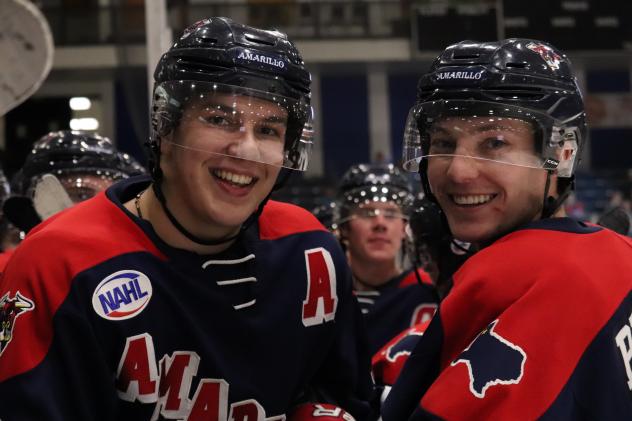 Logan Jenuwine and the Amarillo Bulls celebrate