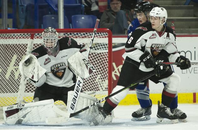Vancouver Giants goaltender David Tendeck vs. the Victoria Royals