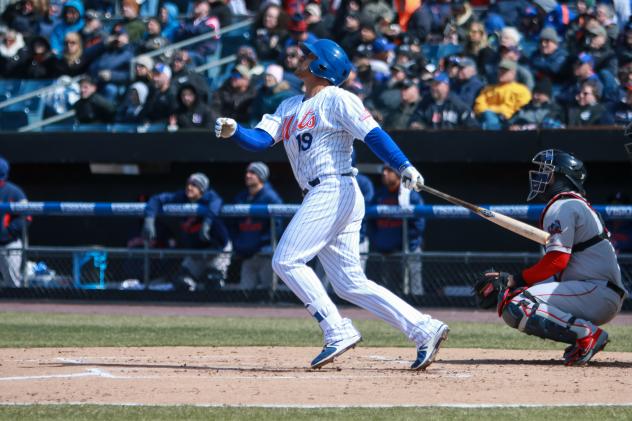 Travis Taijeron had two RBIs for the Syracuse Mets in Thursday afternoon's season opener