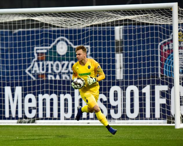 Memphis 901 FC goalkeeper Jeff Caldwell