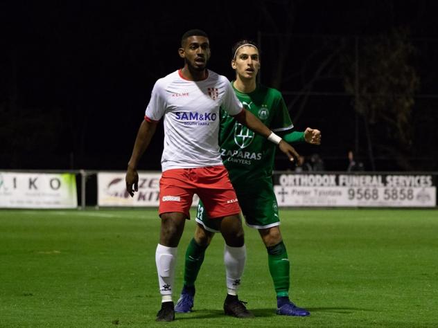 Forward Oliver White with Kingston City FC