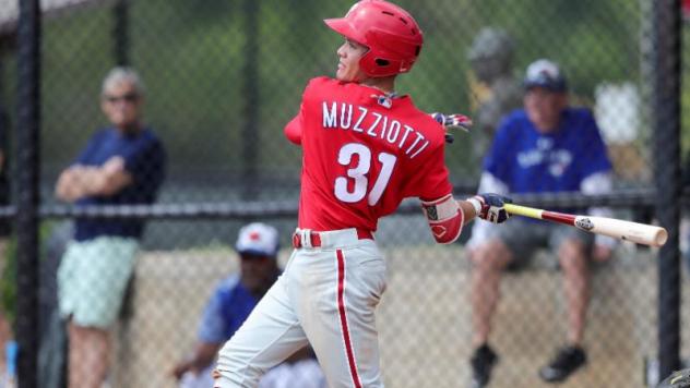 Simon Muzziotti takes a swing