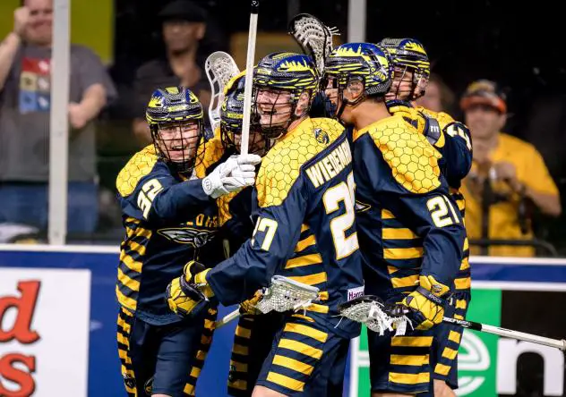Georgia Swarm celebrate a goal