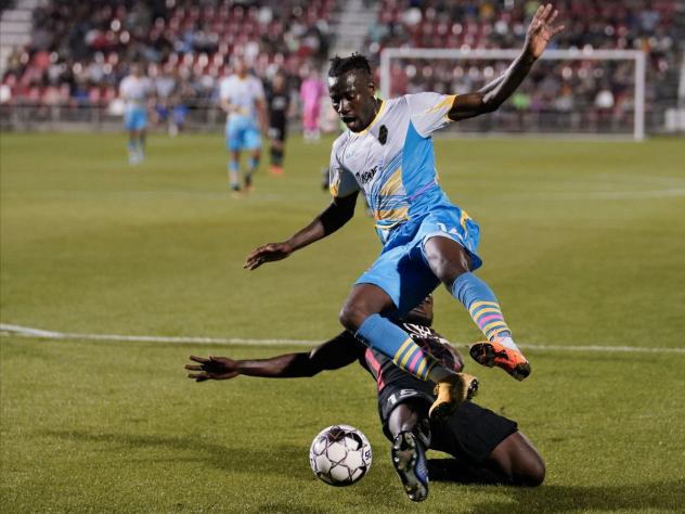 Las Vegas Lights FC forward Alexnyarko Harlley vs. San Antonio FC