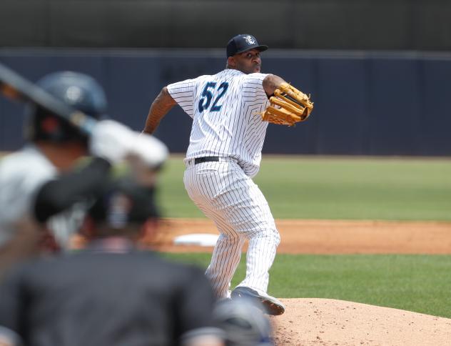 CC Sabathia pitching for the Tampa Tarpons