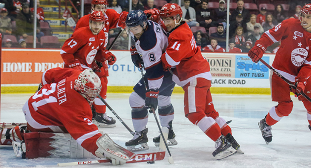 Saginaw Spirit center Brady Gilmour vs. the Soo Greyhounds
