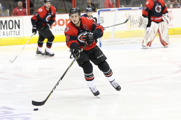 Jesse Schultz with the Cincinnati Cyclones