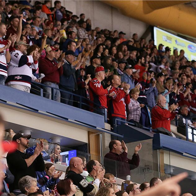 South Carolina Stingrays fans cheer on their team