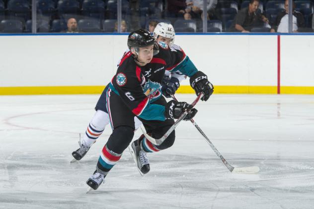 Kelowna Rockets defenceman Kaedan Korczak