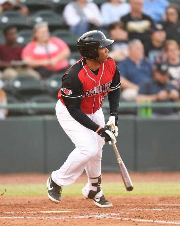Hickory Crawdads at the plate