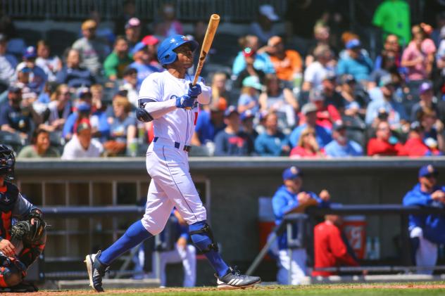 Amarillo Sod Poodles outfielder Buddy Reed at the plate