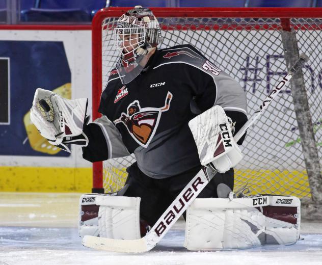 Vancouver Giants goaltender David Tendeck