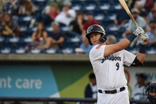 Pensacola Blue Wahoos third baseman Brian Schales