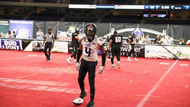 Texas Revolution defensive back Anthony Webb