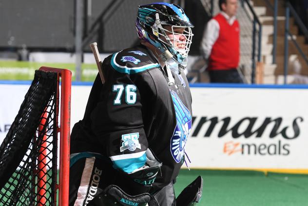 Rochester Knighthawks goalie Warren Hill