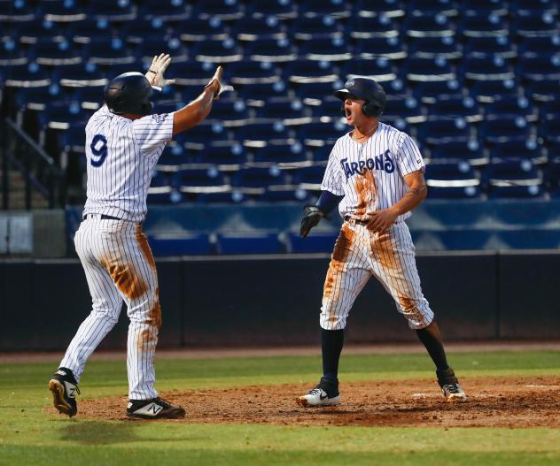 Tampa Tarpons LF Tyler Hill and CF Pablo Olivares