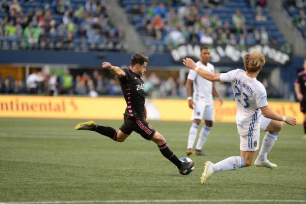 Nico Lodeiro of Seattle Sounders FC recorded his league-leading sixth assist in Wednesday's 2-2 draw with San Jose