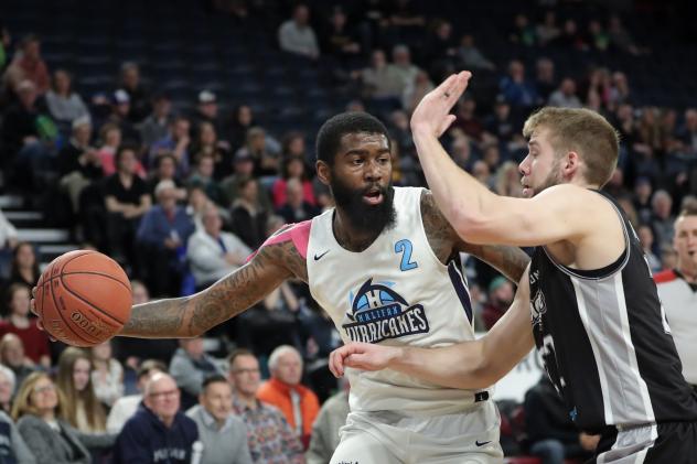 Halifax Hurricanes SG Terry Thomas against the Moncton Magic