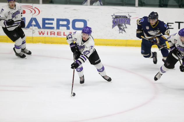 Tri-City Storm center Filip Forsmark vs. the Sioux Falls Stampede