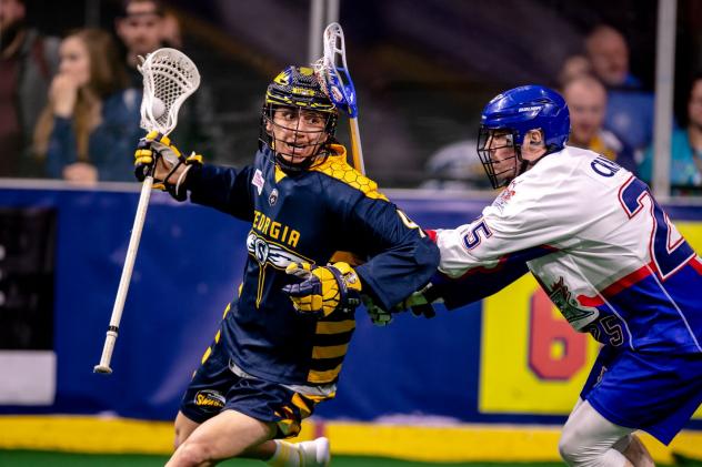 Lyle Thompson of the Georgia Swarm vs. the Toronto Rock