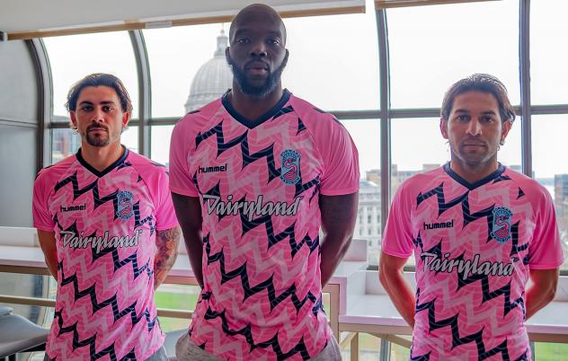 Forward Madison FC's new pink patterned kit