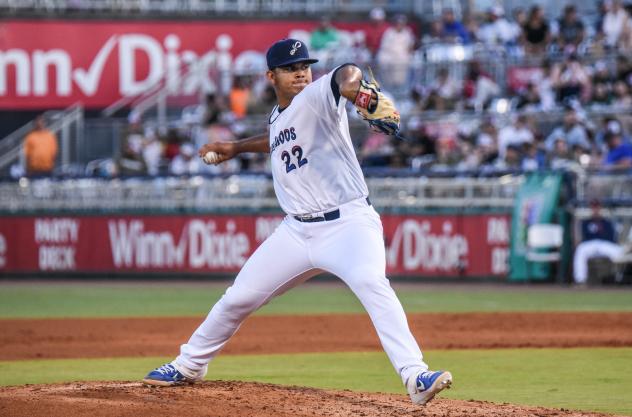 Pensacola Blue Wahoos pitcher Brusdar Graterol
