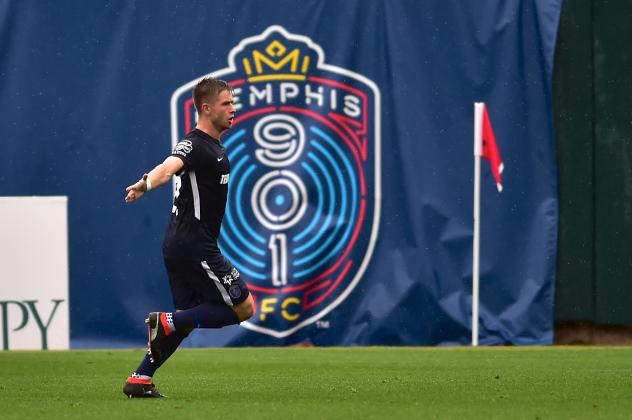 Memphis 901 FC celebrates a goal