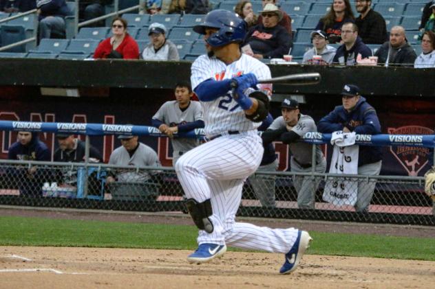 Carlos Gomez hit a game-tying home run in the bottom of the ninth inning for Syracuse Mets on Saturday evening